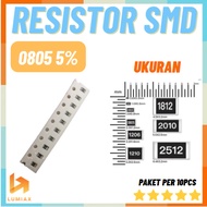 SMD Resistor Package 10 Pcs 2012/0805 5% 3K9, 4K7, 5K1, 5K6, 6K2, 6K8, 7K5, 8K2, 9K1, 10K