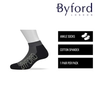 Byford Stoking | (3 Pairs) Byford Polyester Spandex Ankle Length Sport Terry Socks Assorted Colours 