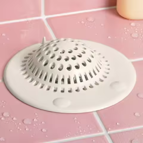 1PCS Sink Filter Anti-clogging Deodorant Beige Kitchen Sewer Hair Filter Silicone Reusable Hair Filt