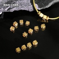 WAH CHAN 916 Gold Charm/Pendant - ABC Alphabet Glossy/Shinny Cube OSP1289