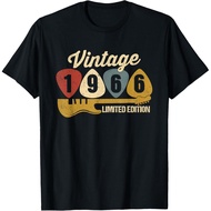 Men's cotton T-shirt Vintage 1966 59th Birthday Gifts for Men Women 59 Year Old T-Shirt Custom Print
