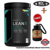 【READY STOCK)】Rule 1 Lean 5 (60 Servings) - Fat Burner, Weight Lost, Six Pack, Ripped, Shred, Lean, 