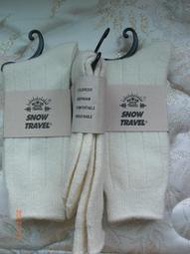 SNOW TRAVEL雪之旅 白色保暖高級羊毛襪、襪子、登山襪、划雪襪 任選2雙免運