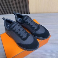H Home Men's Genuine Leather Casual Sports Shoes Black White Shoes Couple Style Breathable Mesh Men'