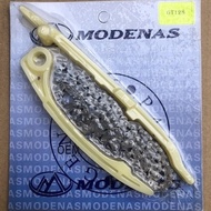 MODENAS GT128 TIMING CHAIN &amp; TENSIONER CHAIN TENSIONER GUIDE + TIMING CHAIN KIT TIMING RANTAI TULANG KIT TIMING KIT