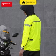 Raincoat Set - Motorcycle Raincoat Set - Riding Raincoat Set - Genuine MOTOWOLF Raincoat - Reflective Raincoat Set - Code MDL0401