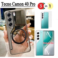 Tecno Camon 40 Pro กรณีสติกเกอร์แม่เหล็กกันกระแทกเคสโทรศัพท์สําหรับ Tecno Camon40 Pro Camon 40 3In1