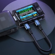 Lidu11 U3 USB Power Meter USB Tester USB Multimeter 4-24V 6A Voltage Current Capacity Ammeter Detect