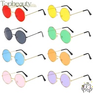 TOPBEAUTY Round Sunglasses Fashion Hippie Disco Circle Glasses