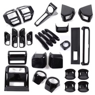 ABS Glossy Black For Toyota Land Cruiser Prado 250 LC250 2024 Car Door handle steering wheel Air Out