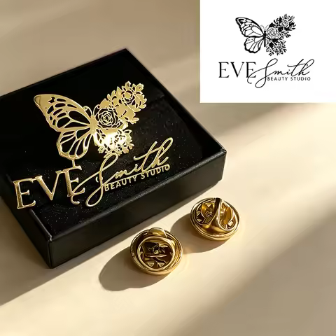 Your Charm Design Logo Personalized Wholesale Pin Badges Stainless Steel for Company Personal Lapel 