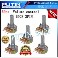 The 5PCS VOLUME CONTROL B50K ohm 3pins Volume Control Dual Linear Taper Switch B50K 3PIN