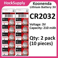 [10pcs] Koonenda CR2032 Battery Lithium Battery 3V 2032