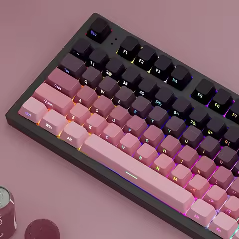Gradient Keycaps Side Printed Shine Through PBT Double Shot OEM Profile for MX Switches Gaming Keybo