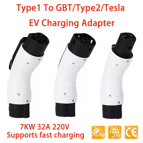 Type 1 J1772 to GBT/Type 2/Tesla Adapter for Electric Vehicle Charging Conversion, Electric Vehicle 