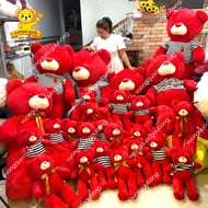 Red Teddy Bear Christmas Decoration, Red Teddy Bear Christmas Decoration 40cm,60cm,80cm,100cm