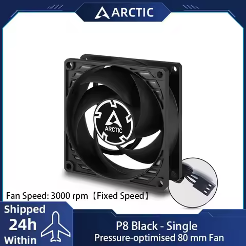 ARCTIC P8 - 80mm Case Fan, Pressure-Optimised, quiet motor, Fluid Dynamic Bearing, Speed: 3000 RPM F