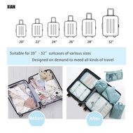 8 Piece Suitcase Packing Bag Luggage Storage Bag Waterproof Travel Organiser Travel Essentials Flight Bag