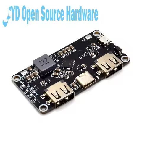 IP5328P Dual USB 18650 Battery Charger treasure Tpye-c 3.7V to 5V 9V 12V Step up Fast Quick Charger 