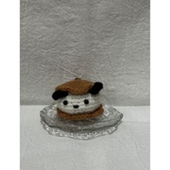 Pacha dog Smores Amigurumi Keychain