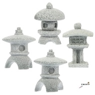 CMinYP Retro Gazebo Chinese Lanterns Mini Pagoda Model Decoration Stone Miniature Statue Sandstone H