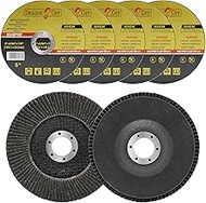 7-Piece Angle Grinder Disc Set, 5" x 3/64" x 7/8" Cut Off Wheels and Flap Discs for Metal & Stainles
