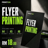 Custom Flyer Printing A4 A5 A6 | 128gsm Art Paper | Full Colour | Matte & Gloss | Fast Printing Mala