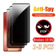 1-3 PCS For Realme 15 5G Full Coverage Privacy Tempered Glass For Realme 15 Pro 15X 15T 15 14 14X 14