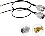 POBADY 2PCS U.FL IPEX Female to RP TNC Male Connector 50 Ohm Coaxial Cable RG178 9.84IN/25CM Low Los