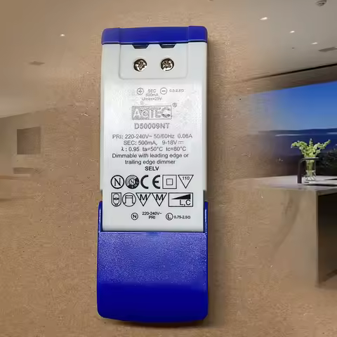 Dimmable 9W LED Transformer,500mA Led Power Supply 9-18V Suitiable for Leading Edge or Trailing Edge