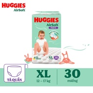 [Gift not for sale] Huggies Airsoft Diaper Pants Super Soft and Breathable - 12H Absorbent - Size M/