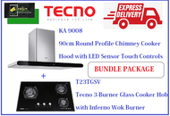 TECNO HOOD AND HOB BUNDLE PACKAGE FOR ( KA 9008 &amp; T 23TGSV) / FREE EXPRESS DELIVERY