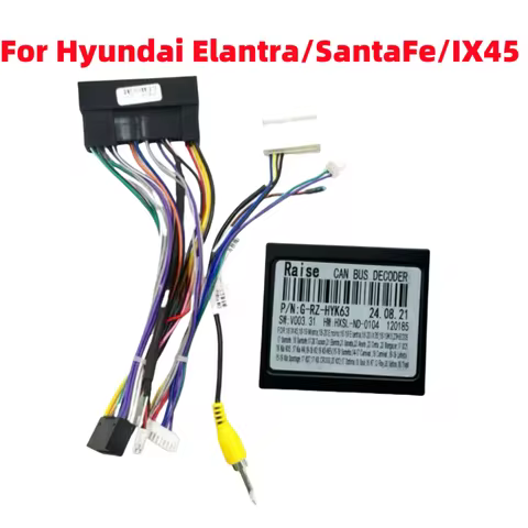 Raise Canbus HYK-RZ-63 Wiring Harness 16 Pin For Hyundai IX45/Tucson/Elantra/Santa Fe/Accent/Kia Spo