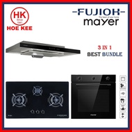 (Bundle) Fujioh FH-GS 5530 SVGL GLASS HOB + Fujioh FR-MS 1990R SLIMLINE HOOD + Mayer MMDO8R BUILD IN