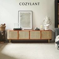 Cozylant Tess TV Console / Solid Wood TV Console / Rattan Cabinet / Living Room / Minimalist