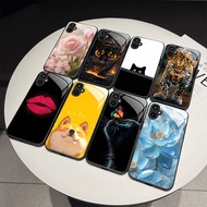 For Samsung Galaxy M06 F06 5G Elegant Flower Cat Dog Casing Samsung F06 M06 New Design Tempered Glas