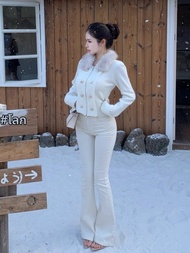 CHANGTONG | ชุดเสื้อโค้ทและกางเกงยีนส์สไตล์ OOTD