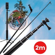 ไม้เซลฟี่ ยาว 3m / 2m Aluminum Bullet Time Extension Pole Super Selfie Stick For Insta360 One X3 X2