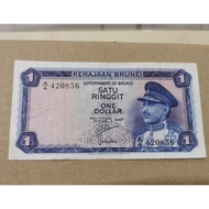 Offer M25 Banknote Brunei Siri 1 Tahun1967 Satu Ringgit  A/4 420856 Condition  Seperti Di Gambar
