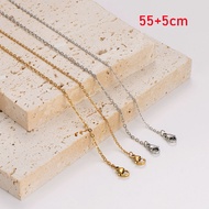TN808 Curved titanium necklace 55+5cm long