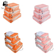 [Serenable] Set of 3 Compression Cubes for Packing, Organizer Bags for Travel, Waterproof Luggage St
