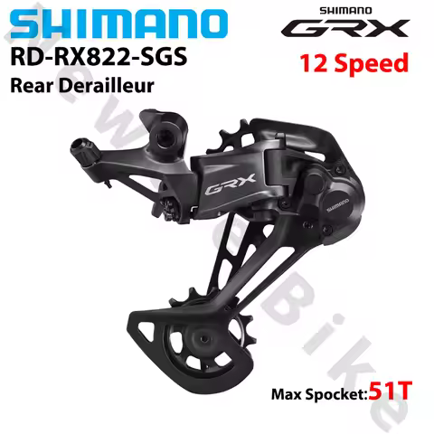 SHIMANO GRX RX822 12Speed Rear Derailleur for Gravel Bike SGS Long Cage Support 51T Cassette Spocket