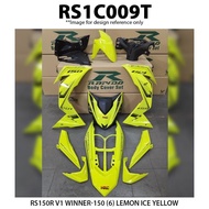 Rapido Coverset cover set (sticker Tanam) RS150 RS150R V1 Winner-150 (6) Lemon Ice Yellow