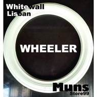 Lis Ban Mobil White Wall Velg Ban Mobil Ring 13-15 WHEELER Original (Pembelian 1SET ISI 5 Lembar/5 P