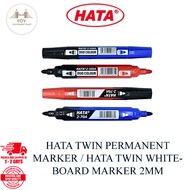 HATA TWIN PERMANENT MARKER / HATA TWIN WHITEBOARD MARKER 2MM (READY STOCK)