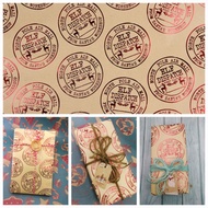 Sold per Sheet Kraft Gift Wrapper for Christmas &amp; Any Occasion ("Post Stamp") Hot Stamping