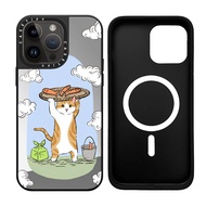 Cute Cat Mirror Magsafe Case for iPhone 14 13 12 11 Pro Max 14 Plus Magnetic Ring Case Premium Quality Wireless Charge Support Hard Phone Casing Protective Shockproof Case Cover