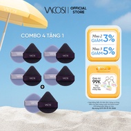 [Buy 4 Get 1 Free] VACOSI purple double-sided cushion puff - Bag of 2 - BP53-01