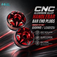Motorcycle Handlebar Bar End Plugs CNC One Piece Aluminum Alloy Honda Giorno Lead125i Vibration