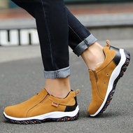 Men's Walking Shoes Slip-On Comfortable Anti-slip Sneakers Footwear Breathable Big Size 39-48 Leather Shoes Men Casual Loafers